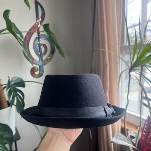Classic Wool Black Fedora Hat